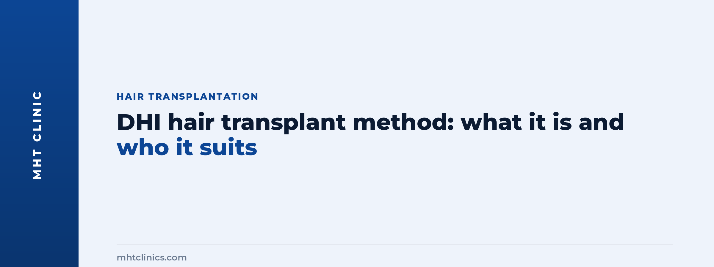 DHI hair transplant method: what it is and who it suits