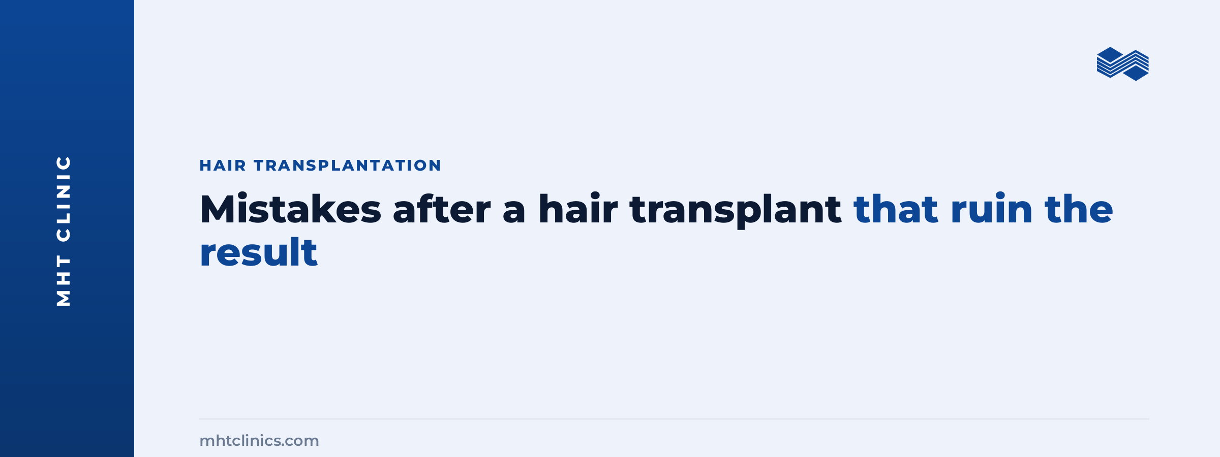 Mistakes after a hair transplant that ruin the result